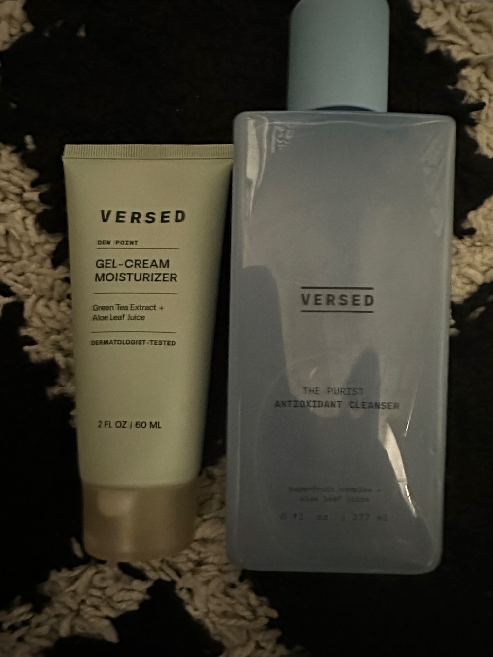 Gel-Cream Moisturizer & Antioxidant Cleanser Set - Light Green & Light Blue